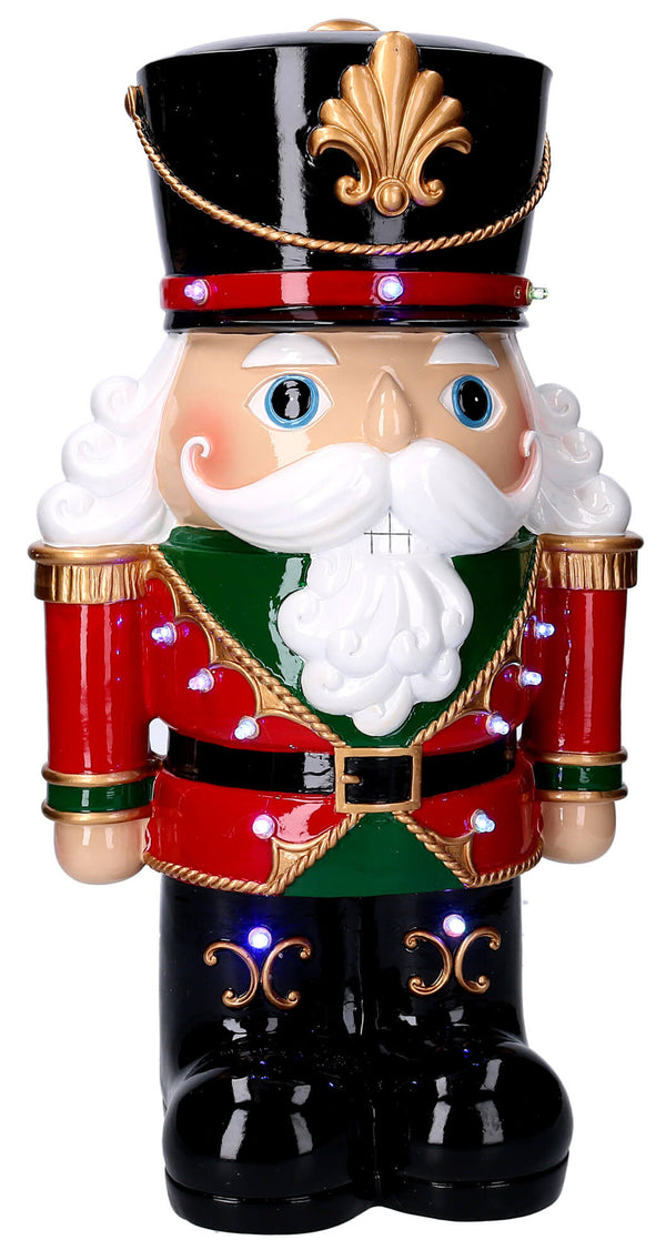 Casse-Noisette Soldat en Résine 26,7x19,8xh47,2 cm avec Décoration LED Adami Rouge online