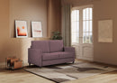Divano 2 Posti 138x85x85 cm Karay in Tessuto Prugna