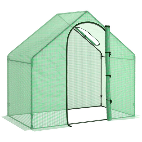 acquista Serre de jardin 180x100x168 cm avec porte battante et prise d'air verte
