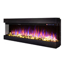 Camino Elettrico da Incasso 48,4x127x20 cm Effetto Fiamma 1500W Dalas Maxi Nero
