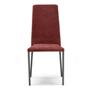 Set 2 sedie Imbottite 45x50x96 cm in Tessuto Ddenver  Betty New Rosso