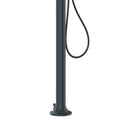 Doccia da Giardino in Alluminio Soffione Rotondo e Doccino Sined Luna Alu D Grigio