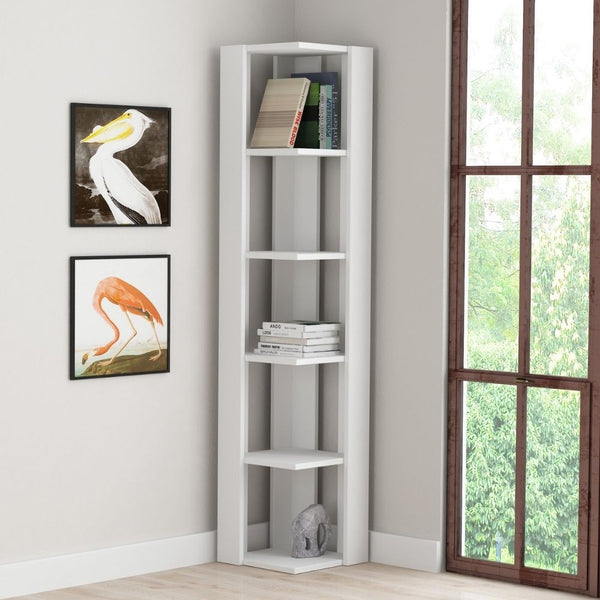 Bibliothèque d'angle Nati blanche 34x34x161 cm 5 étagères prezzo