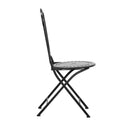 Set 2 Sedie da Giardino in metallo Bistrò Nero