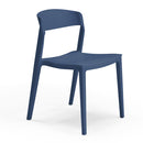 Set 4 Sedie Impilabili 79x51,5x49 cm in Polipropilene e Fibra di Vetro Paola Petrolio