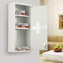 Armadietto Medicinali in Acciaio 3 Ripiani e 2 Chiavi 27x57x12 cm  Health