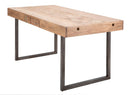Tavolo da Pranzo Mumbai Allungabile cm 160-240x90x77 cm in Legno e Ferro 