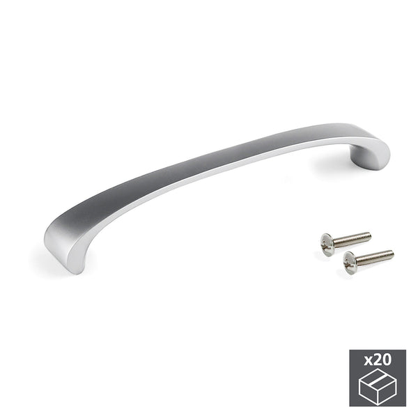 prezzo Emuca Poignées de Meuble Entraxe 160 mm Zamak Satin Nickel 20 Pièces