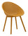 Sedia Ibiza Senape Set 2 Pz 59x59x83 cm in Polipropilene Senape