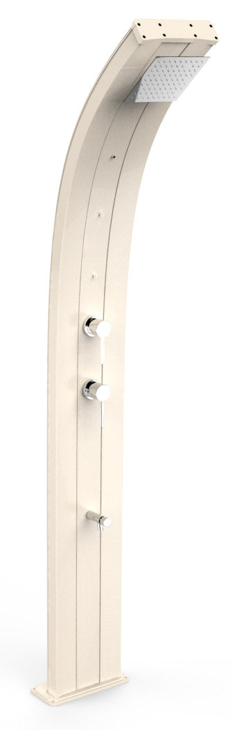 Douche Solaire de Jardin 40L Mitigeur Nébuliseur et Lave Pieds Arkema Dada Blanc Crème online