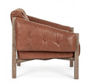Poltrona Imbottita 83,5x81,5x76 cm in Similpelle Marrone