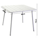 Tavolo da Giardino 80x80xh72 cm in Metallo Rovigo Bianco