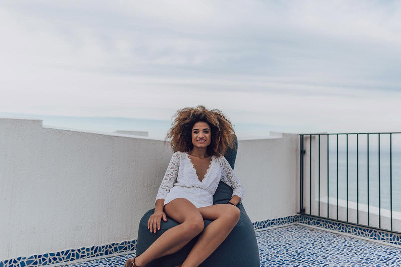 Poltrona Pouf e Tavolino in Acrilico Pomodone Bordeaux