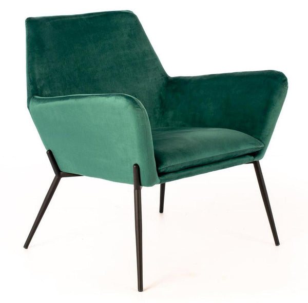 Fauteuil rembourré 54x71,5x70 cm en velours vert prezzo