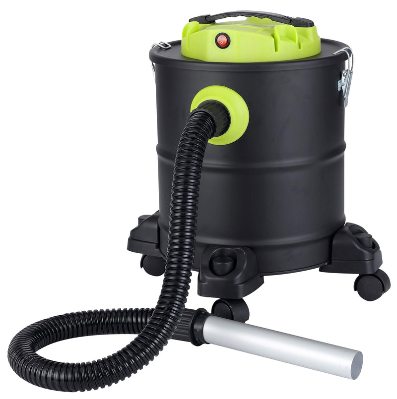 Bidone Aspiracenere Aspirapolvere 1200W Qlima ASZ1020 Nero e Verde
