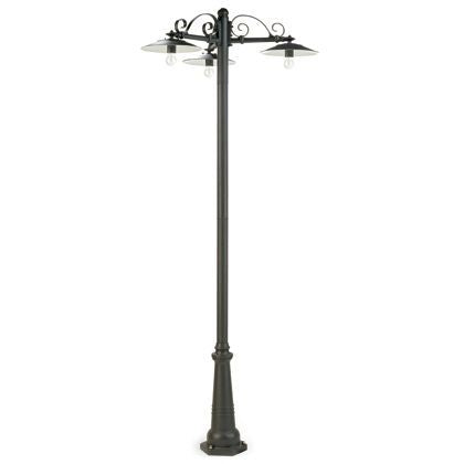 acquista Lampadaire Trois Lumières pour Jardin Couleur Gris pour Outdoor Line Antique Livos