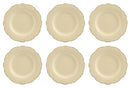 Set 6 Piatti Piani Ø27,7x3 cm in Gres Villa d'Este Home Tivoli Duchessa Crema
