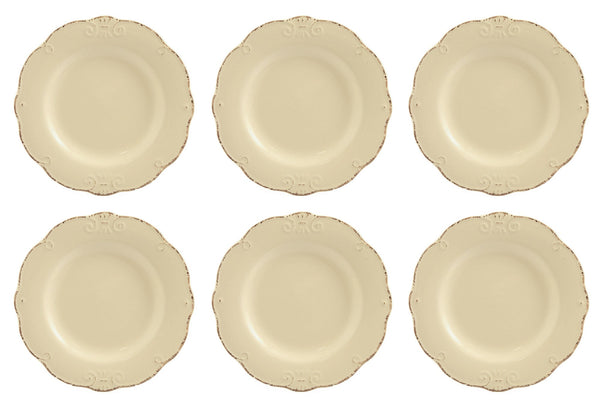 Set de 6 assiettes plates Ø27,7x3 cm en Gres VdE Tivoli 1996 Duchessa Crema online