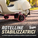 Moto Elettrica per Bambini 1,5-3 Anni Licenza Piaggio Mini Vespa GTS 66,5x38x52 cm 6 V con Batteria al Litio 2,5 km/h Max 25 kg Bianco      