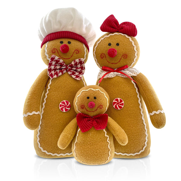 sconto Tri Gingerbread H37 cm avec Lumières en Polyester