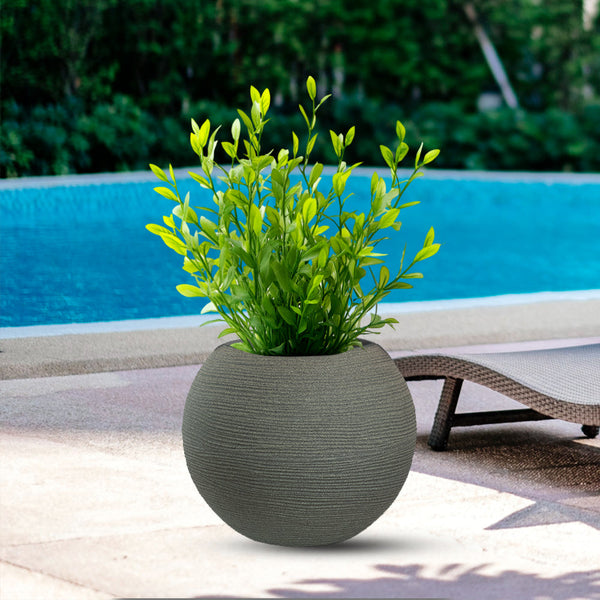 acquista Vaso da Esterno Interno Design a Sfera Ø40x33 cm Botticelli in Resina Verde