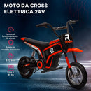 Moto Elettrica per Bambini con Acceleratore Manuale 2 Velocità 8-16km/h Rosso  