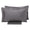 Housse de couette double avec sac et taies d'oreiller couleur unie Garrini Clarice Grey