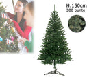 Albero di Natale Artificiale 300 Punte 150 cm Verde