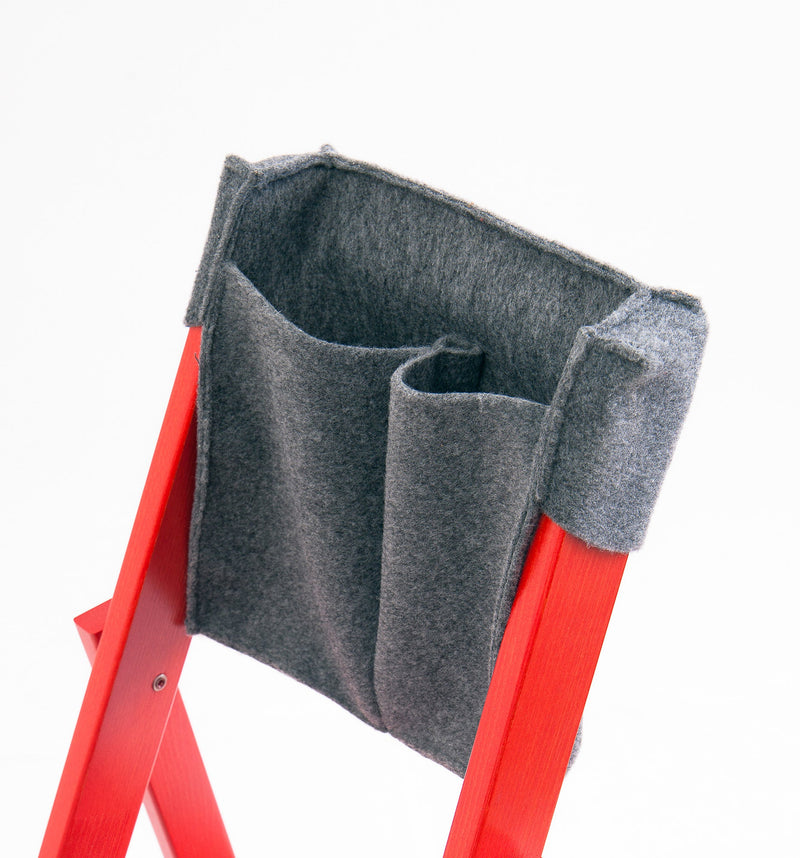 Tascone Porta Attrezzi per Scala in Lana Cotta Grigio