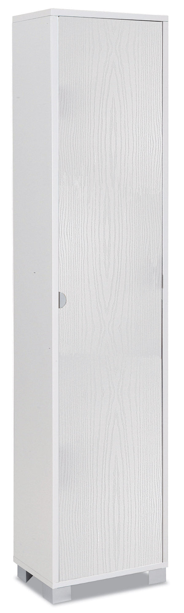 Armoire 1 Porte 43x190x29 cm Blanc Flammé online