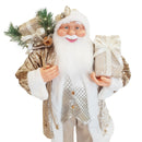 Pupazzo Babbo Natale H110 cm con Luci e Suoni Champagne