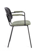 Set 2 Sedie 57x60x80 cm Sienna in Tessuto Verde