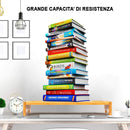 Supporto Monitor 60x30x8 cm con 7 Scompartimenti in Legno