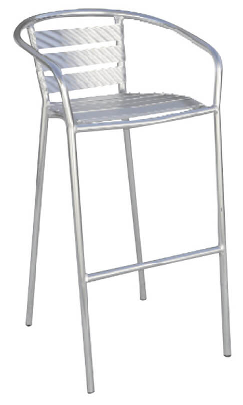 acquista Tabouret de bar en aluminium argenté Vorghini