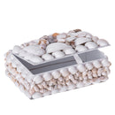 Set 3 Scatole Rettangolari Decori Conchiglie 12 cm