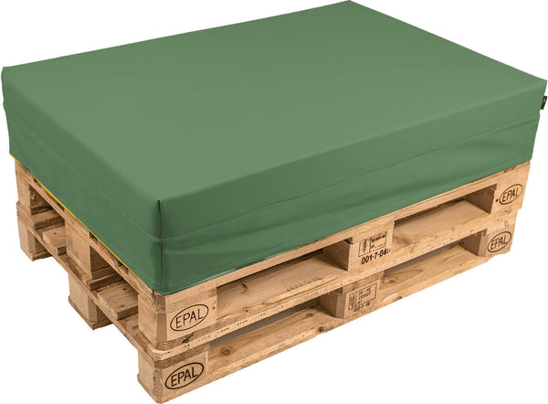 acquista Coussin pour Palette 120x80cm en Tissu Vert Foncé Tomate