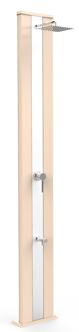 Doccia Solare da Giardino 40L Miscelatore e Lavapiedi Arkema Dada S Fascia Inox Sabbia acquista
