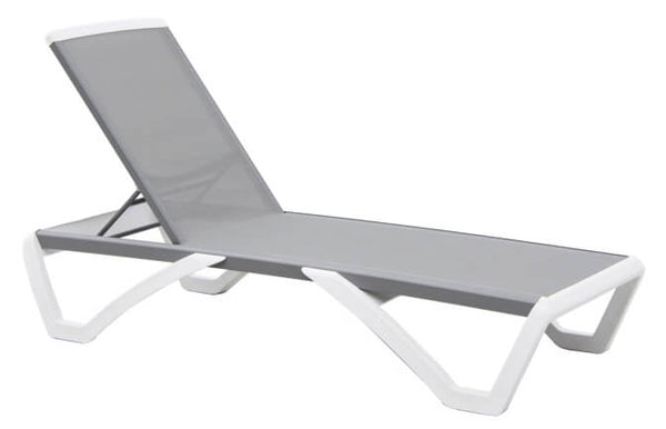 sconto Chaise longue de jardin en aluminium et textilène Taddei Positano Grey