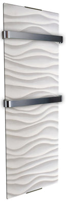 Scaldasalviette da Bagno in Vetro Temperato 120x46cm 1200W CheminArte Onda