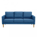 Divano 3 Posti Ramsey 180x73x82 h cm in Tessuto Blu