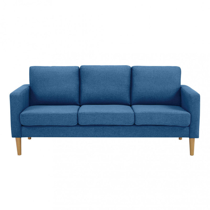 Divano 3 Posti Ramsey 180x73x82 h cm in Tessuto Blu