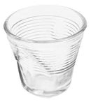 Set 6 Tazzine da Caffè Accartocciati Ø6,5 cm in Vetro Pressato Kaleidos Trasparenti