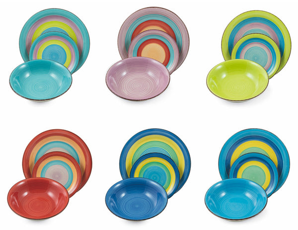 Service de table 18 pièces en dolomite dure multicolore Soriani Panarea acquista