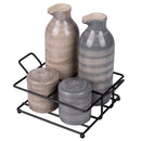 Menage Set Olio Aceto Sale e Pepe  350 ml in Gres VdE Tivoli 1996 Shades Stones