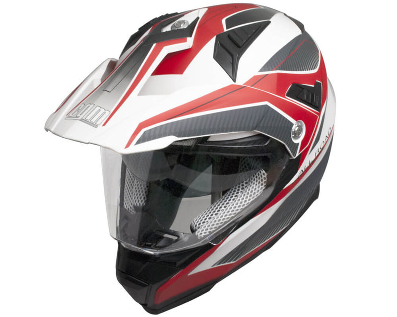Casco Integrale per Moto Cross con Frontino CGM Forward 606G Rosso Opaco Varie Misure
