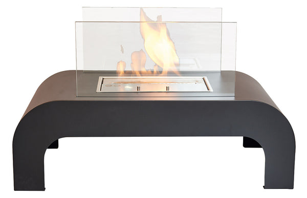 Cheminée au bioéthanol au sol 30x75,5 cm Karlsen Trento Noir prezzo