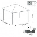 Gazebo Liberty 3x3 m in Acciaio Antracite