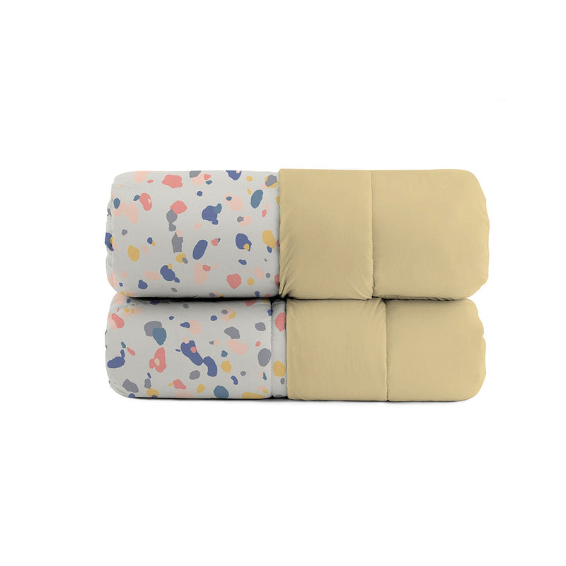 Trapunta Invernale Stampata in Microfibra 200gr Double Face Background Varie Misure