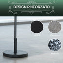 Base per Ombrellone Ø46,5 cm da 15kg per Pali da Ø3,8 e Ø4,8 cm in Plastica e Cemento Nero   