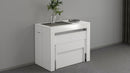 Set 2 Panche Allungabili 66/290x25x45 cm Pratika Singola A e B Bianco Lucido  
